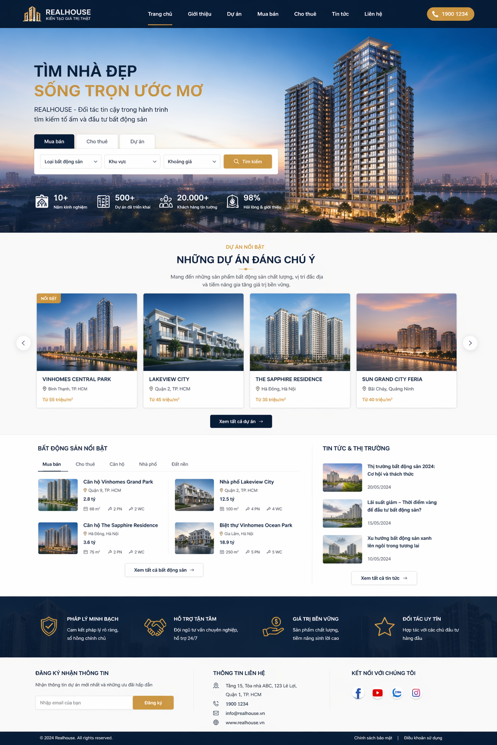 website về bất động sản